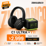 ZHOBANCO C1 ULTRA ANC Headset + Y11 Portable Speaker Audio Bundle - Image 2