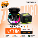 ZHOBANCO Audio Bundle: AERO Z Gaming TWS + Y11 Portable Bluetooth Speaker