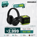 ZHOBANCO C1 ULTRA ANC Headset + Y11 Portable Speaker Audio Bundle